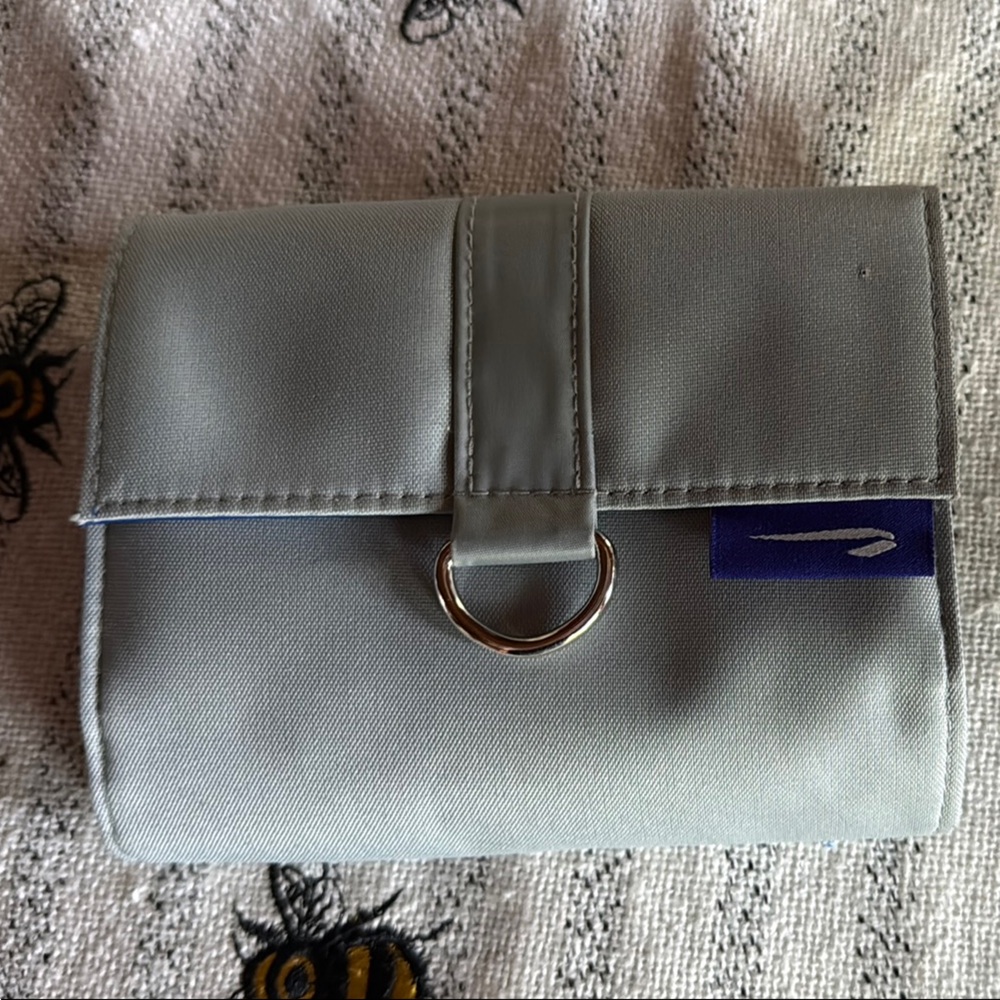 Milton Brown Grey Travel Size Cosmetic Bag